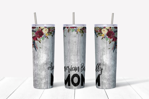 American Bully Mom - White Wood 20oz Tumbler