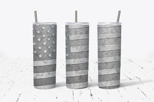 American Flag - Grey Concrete 20oz Tumbler