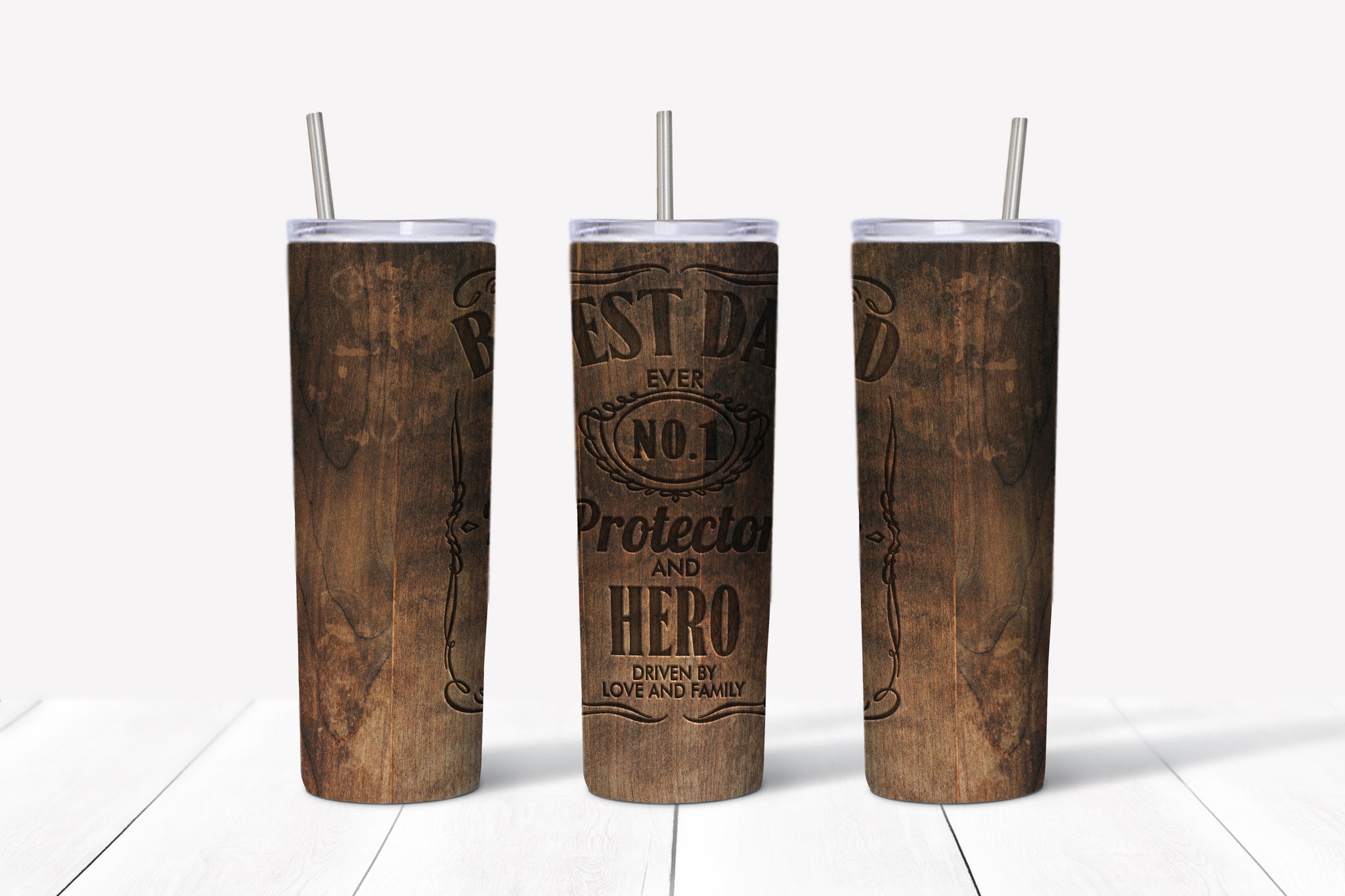 Best Dad Ever - Jack Label Style Wood Burn