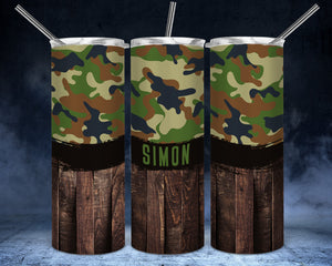 Camo n Wood 20oz Tumbler