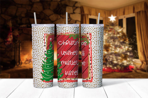Christmas Wishes Kisses 20oz Tumbler