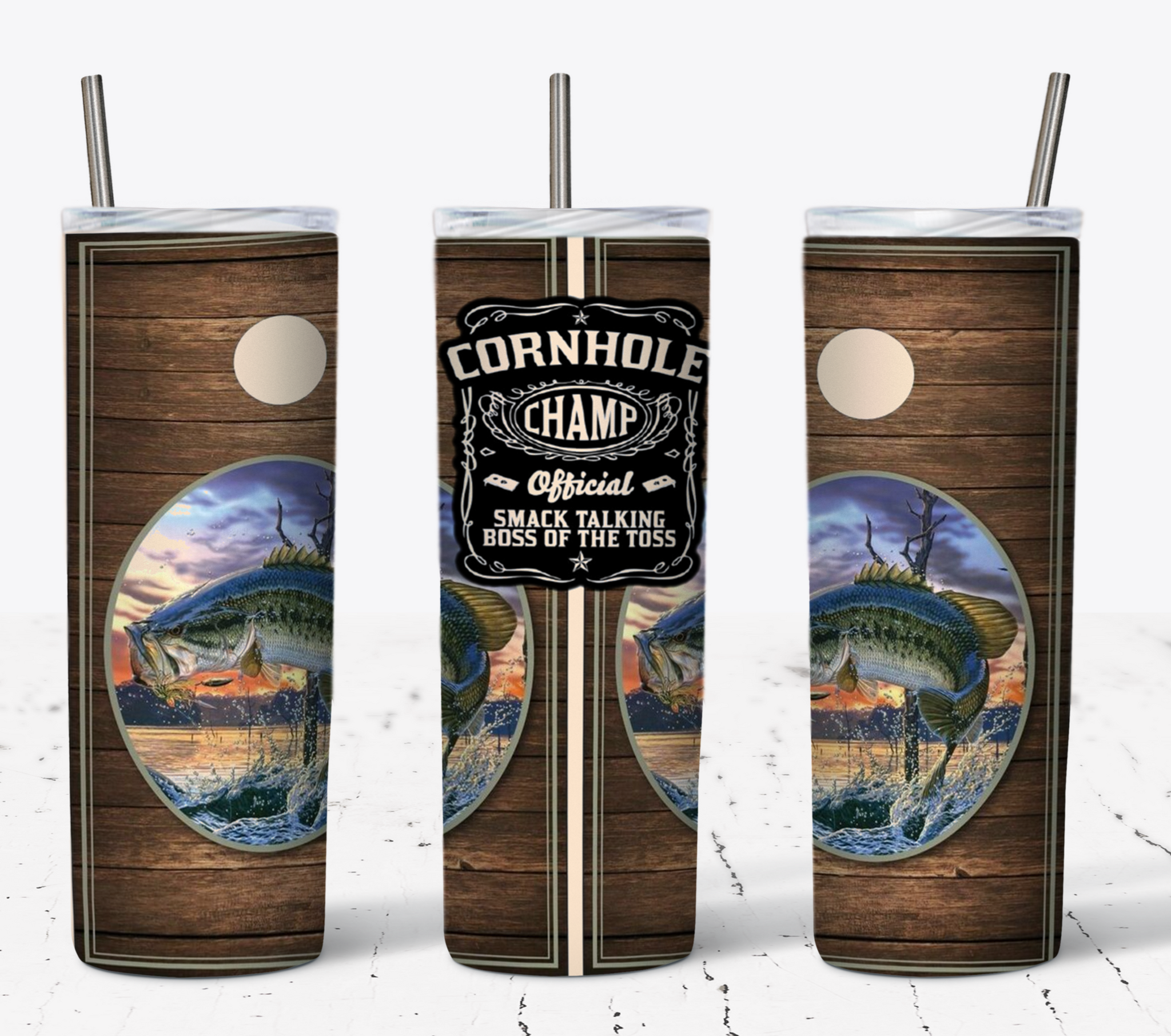 Cornhole Fish 20oz Tumbler