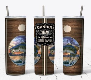 Cornhole Fish 20oz Tumbler