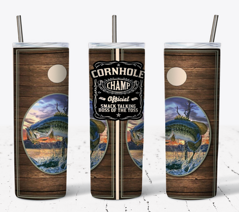 Cornhole Fish 20oz Tumbler