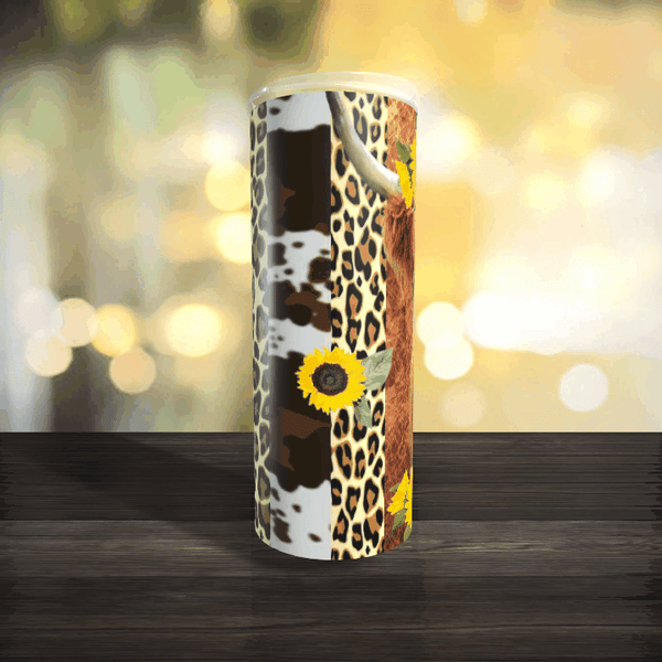 Cow Sunflowers 20oz Tumbler