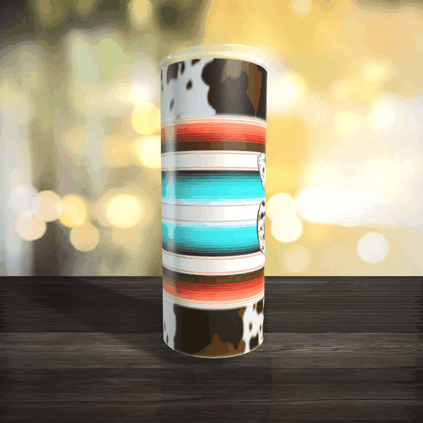Cowhide Cactus And Serape 20oz Tumbler