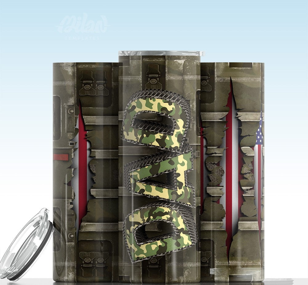 Military Dad - USA Tumbler