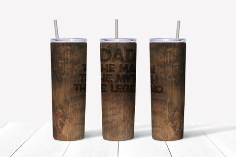 Dad The Man The Myth The Legend - Wood Burn Style