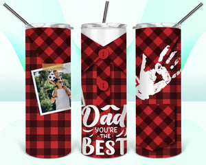 Dad Your The Best Collage Tumbler