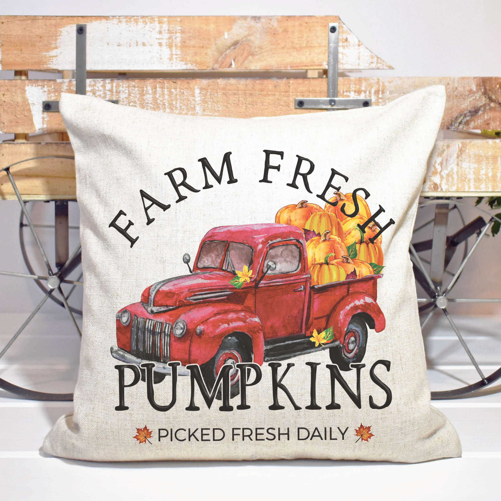 Farm Fresh Pumpkins Pillow