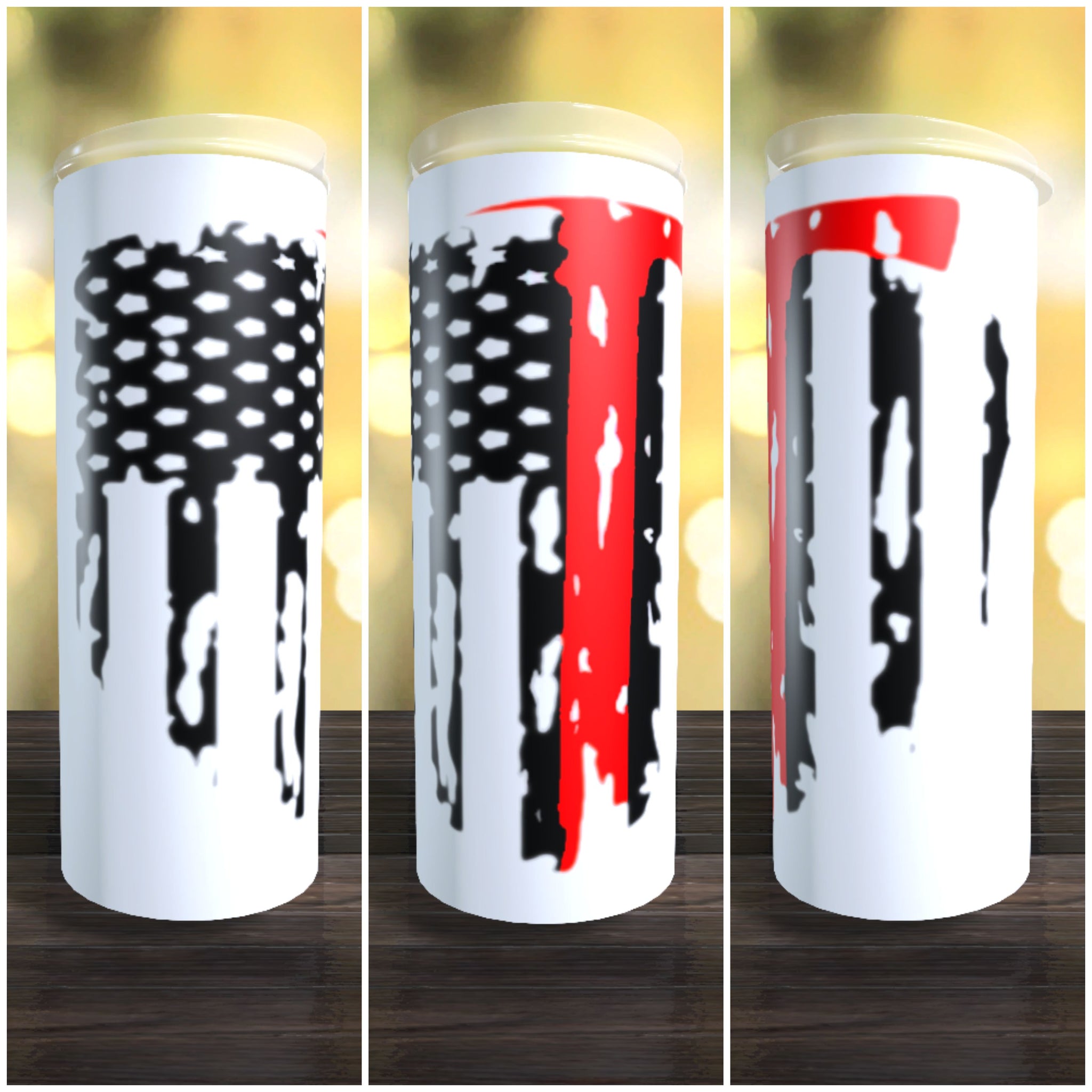 Firefighter American Flag Axe 20oz Tumbler