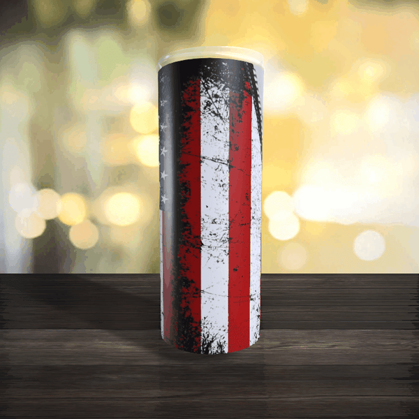 Flag with Eagle Zipper 20oz Tumbler
