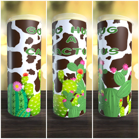 Go Hug A Cactus 20oz Tumbler