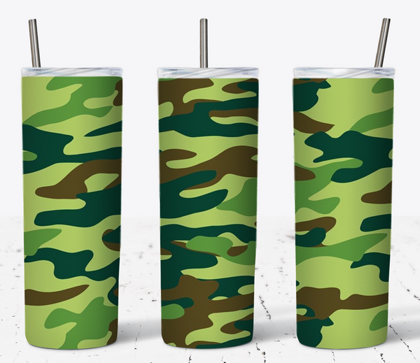 Green Camo 20oz Tumbler