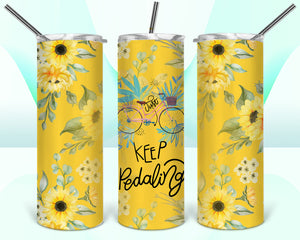 Just Keep Pedaling 20oz Tumbler