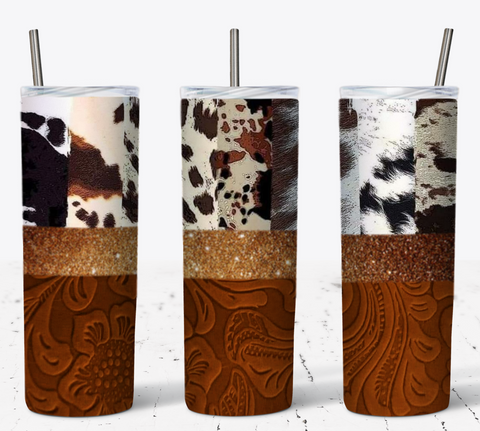 Leather and Fur 20oz Tumbler