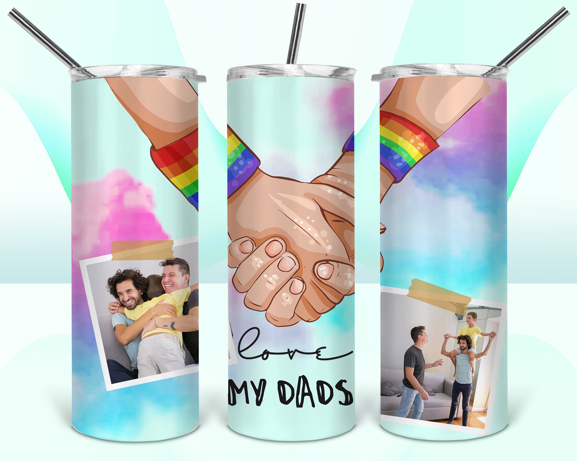 Love My Dads Collage Tumbler