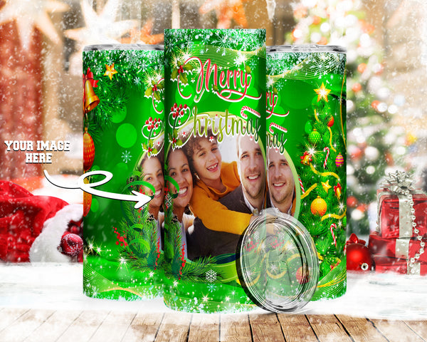 Merry Christmas Wreath Frame 20oz Tumbler
