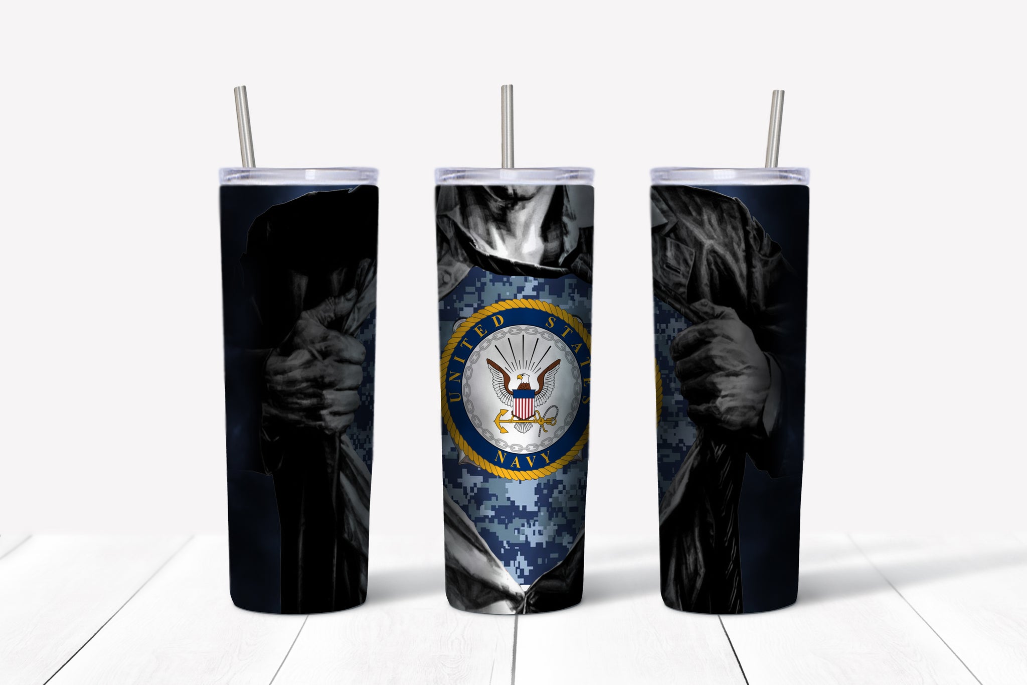 Navy Superman Tumbler
