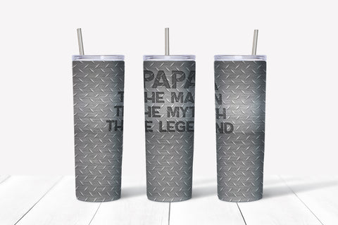 Papa The Man The Myth The Legend - Metal Style