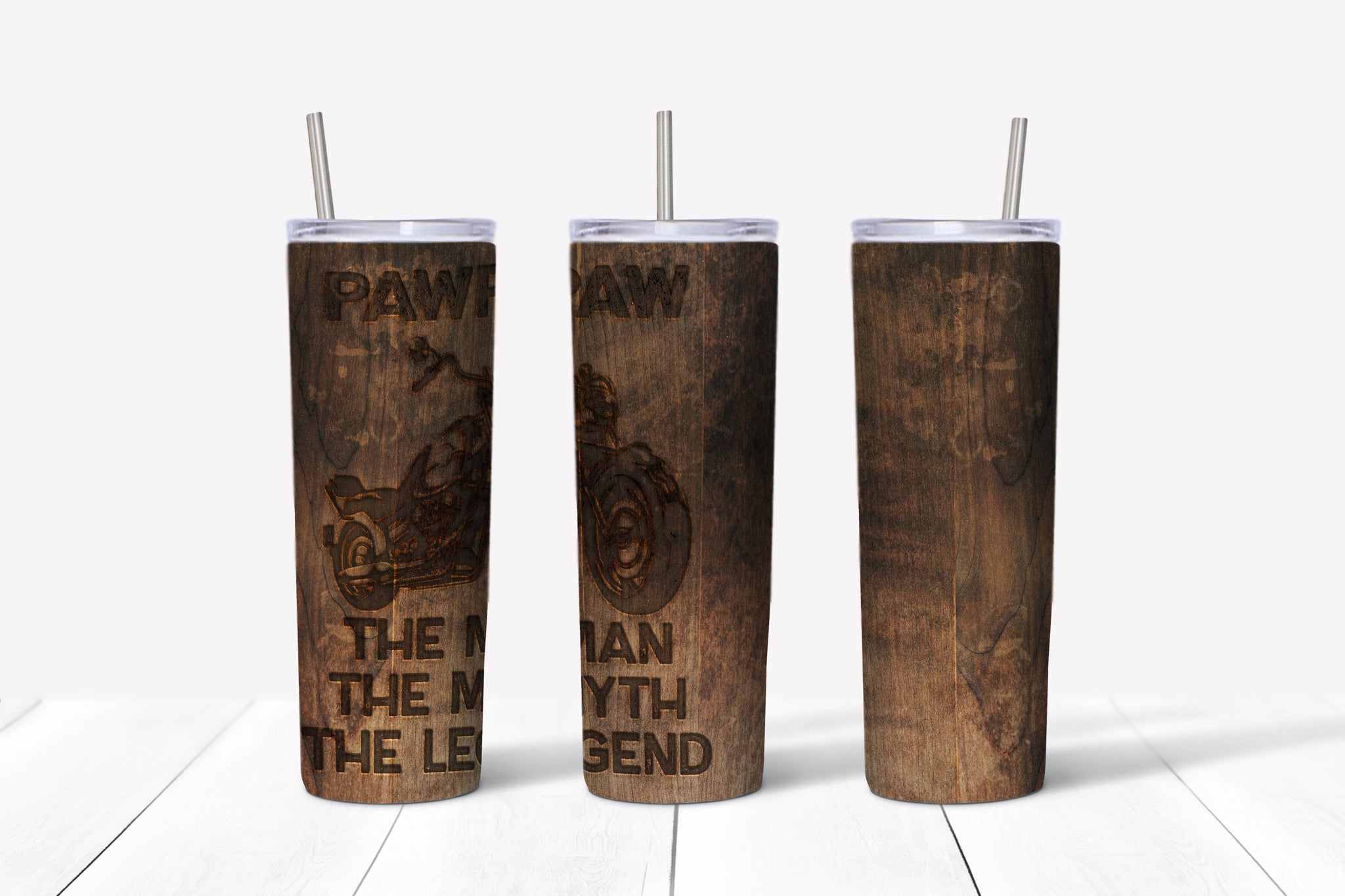 Pawpaw The Man The Myth The Legend -Motorcycle - Wood Burn Style