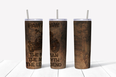 Pawpaw The Man The Myth The Legend -Motorcycle - Wood Burn Style