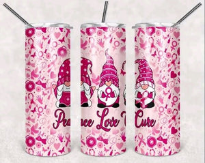 Peace Love Cure Gnomes 20oz Tumbler