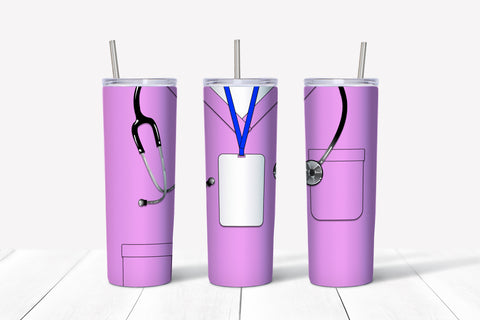 Pink Scrubs - Name Badge Tumbler
