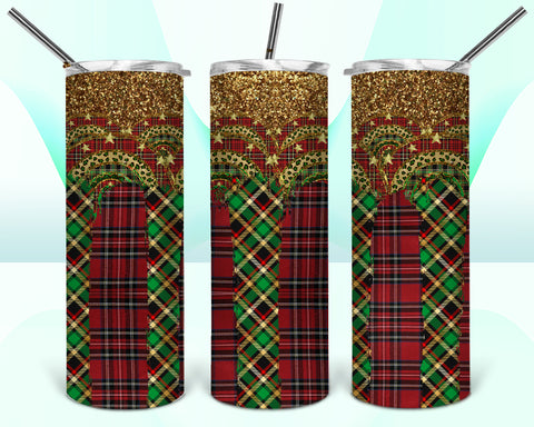 Plaids and Glitter 20oz Tumbler