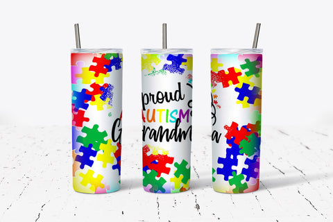 Proud Autism Grandma 20oz Tumbler