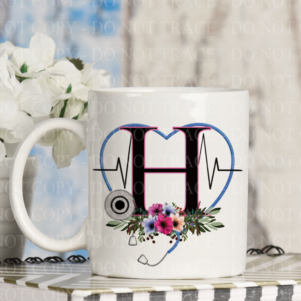 Stethoscope Monogram Coffee Mug