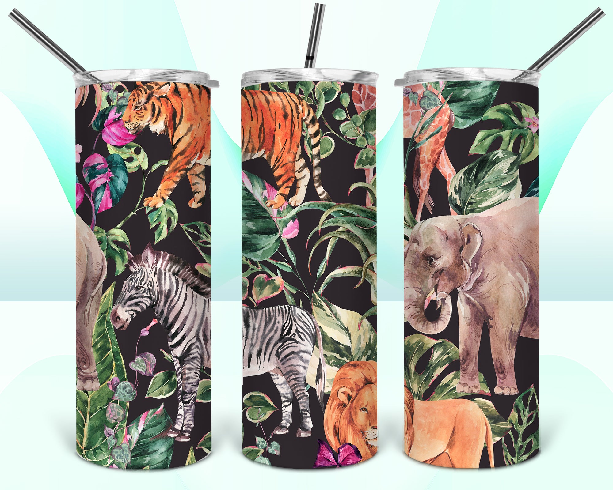 Safari Animals 20oz Tumbler