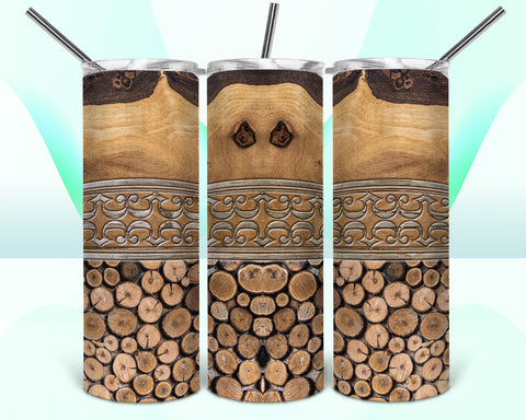 Stacked Wood 20oz Tumbler