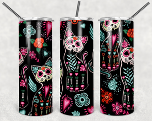 Sugar Skull Cat 20oz Tumbler