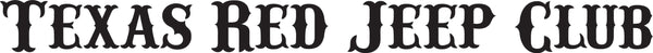 Texas Red Jeep Club Windshield Banner