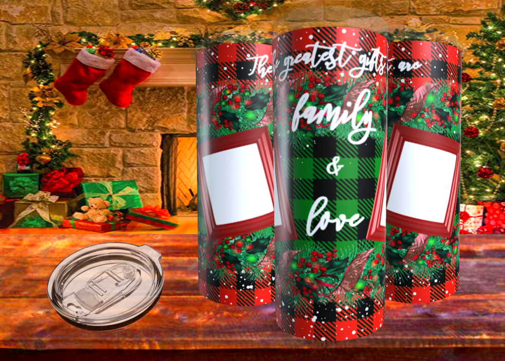 The Greatest Gifts are Family and Love Collage 20oz Tumbler