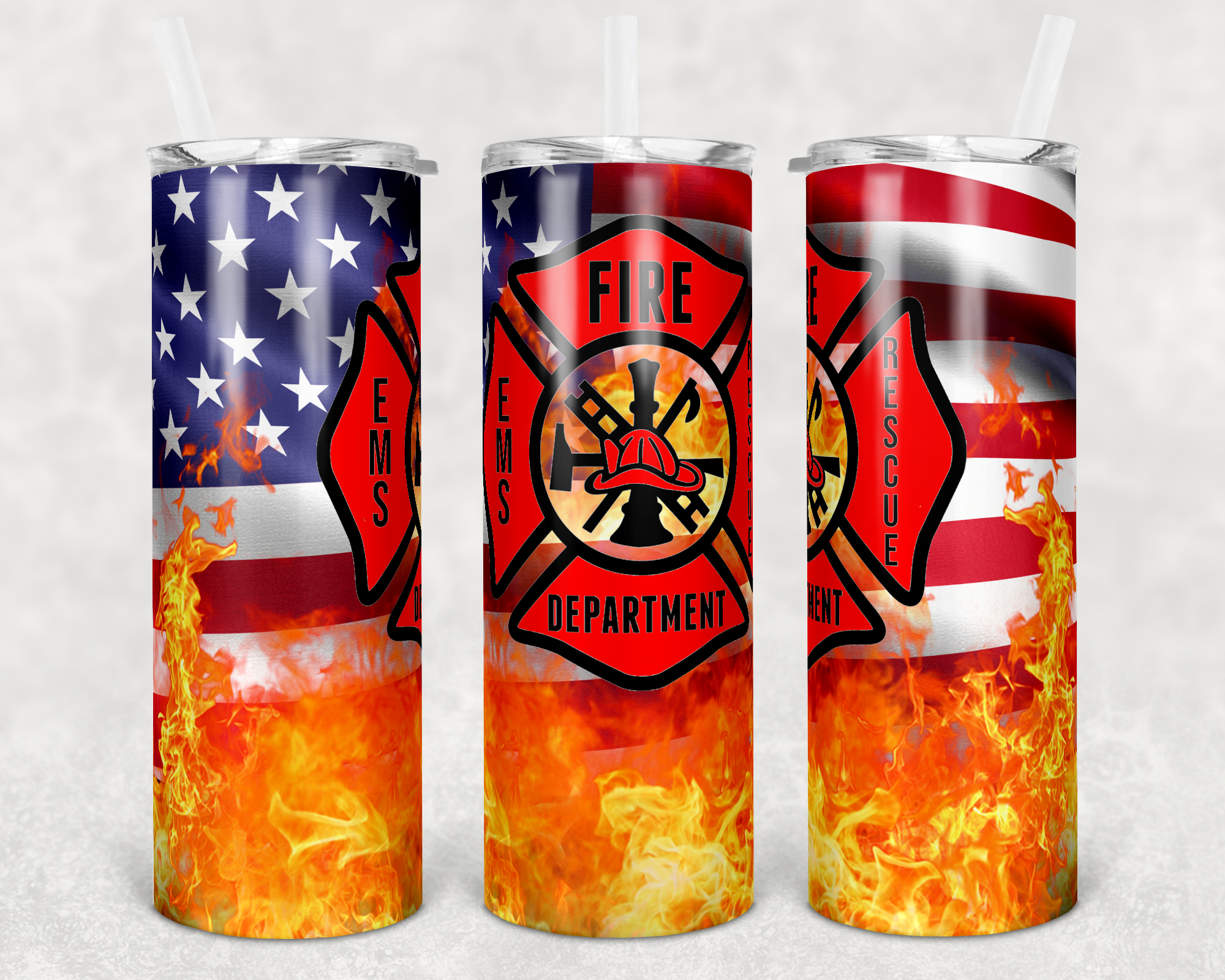 Fire EMS Rescue Logo Tumbler